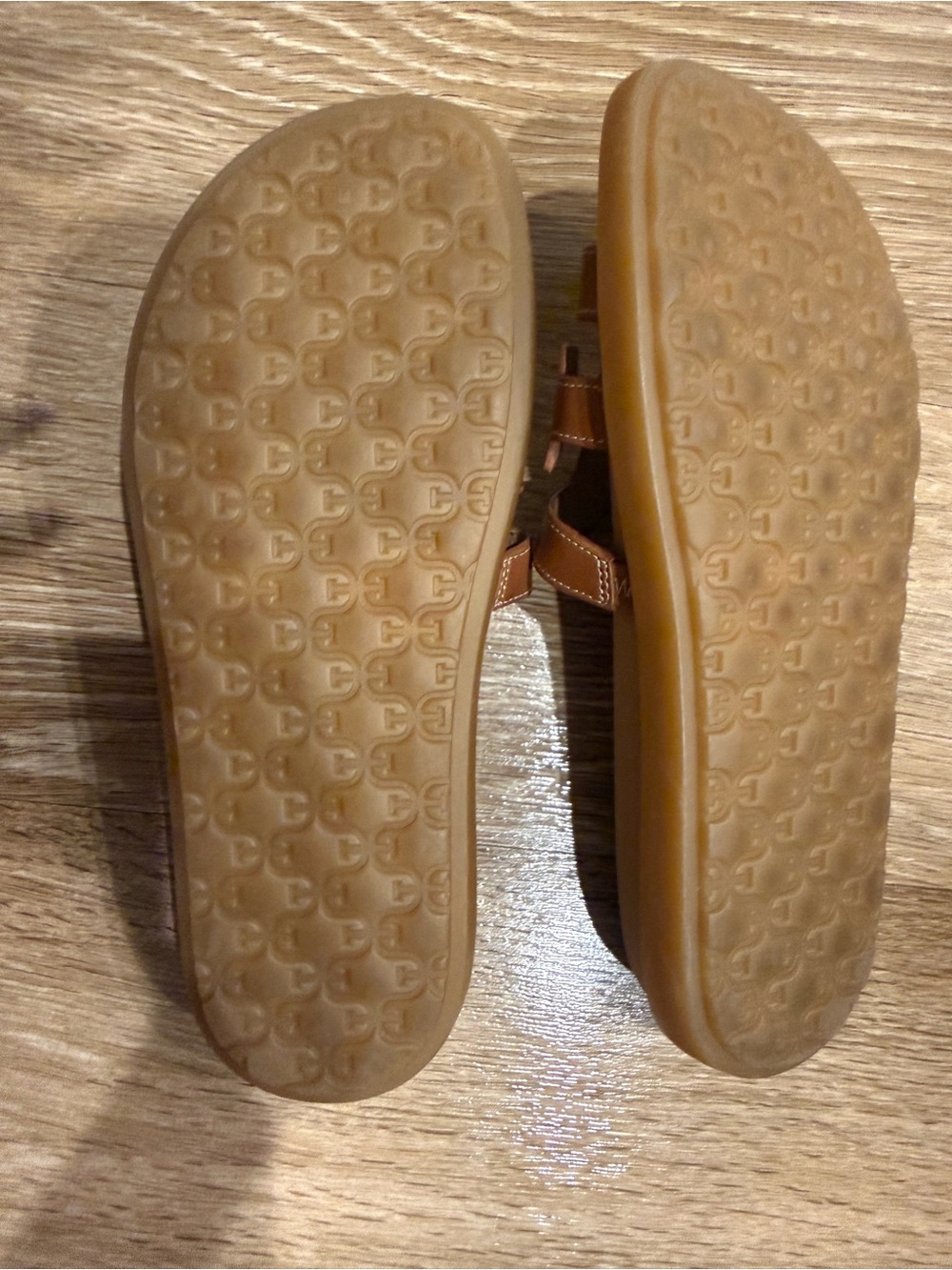 Sam Edelman Brown Leather Slide Sandals - Picture 3 of 3